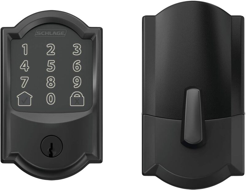 Schlage BE489WBCAM622 Encode Smart Wi-Fi Deadbolt with Camelot Trim in - Matte Black